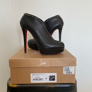 Christian Louboutin black studded bootie